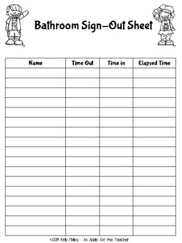 Featured image of post Bathroom Sign Out Sheet Free