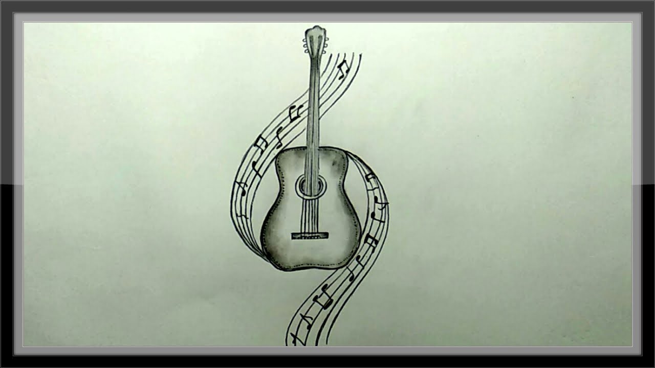 Featured image of post Guitar Beautiful And Easy Pencil Drawing