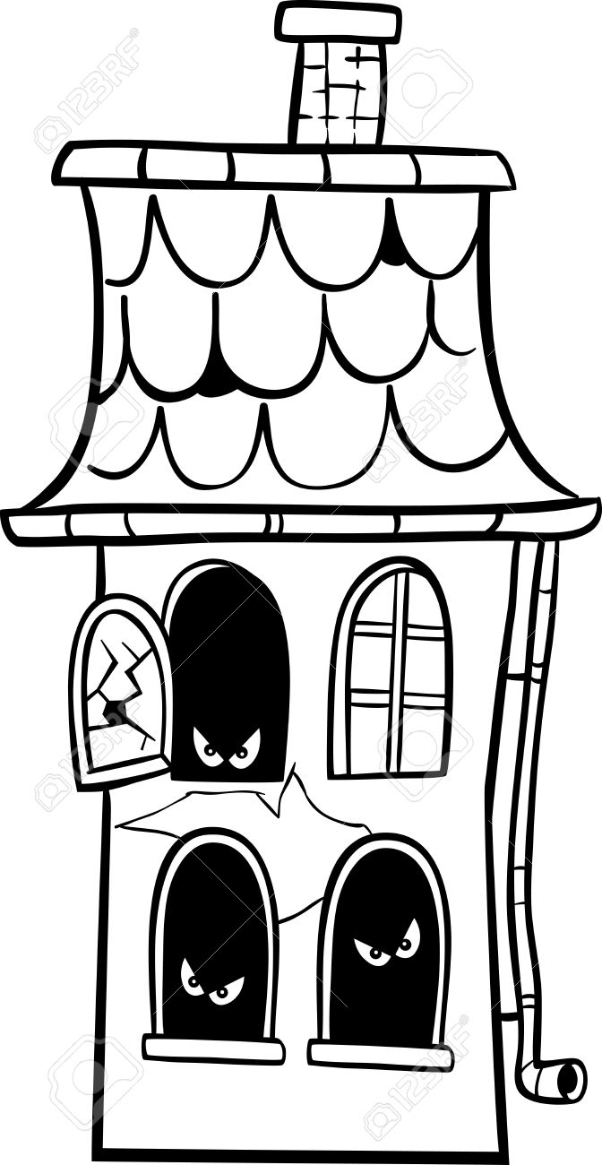 Featured image of post Haunted House Cartoon Black And White