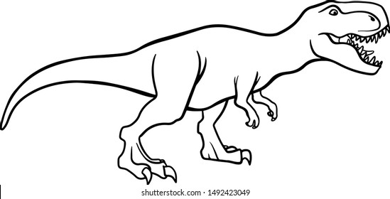 Featured image of post T Rex Dinosaur Outline Clipart