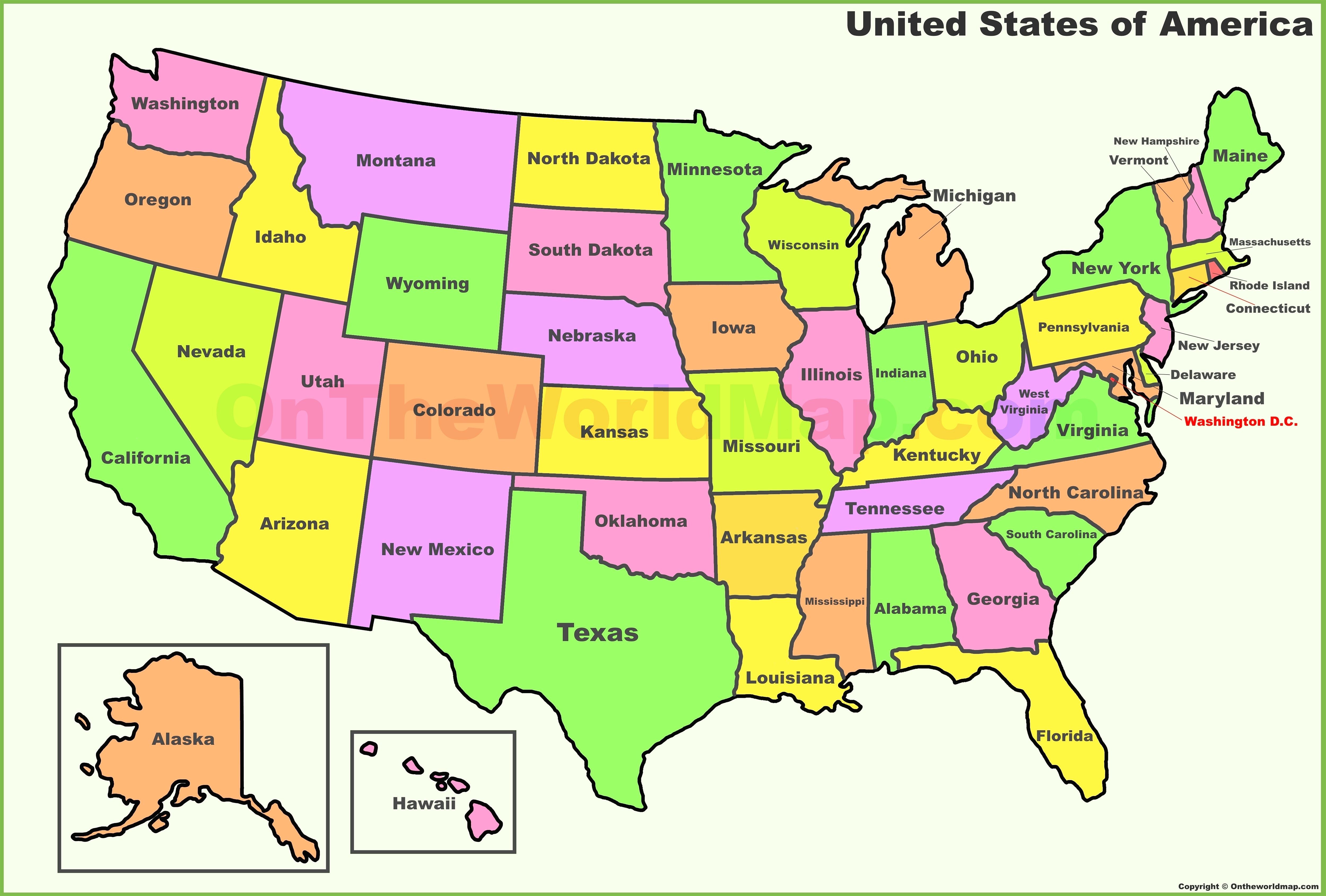 Featured image of post United States Us States Labeled